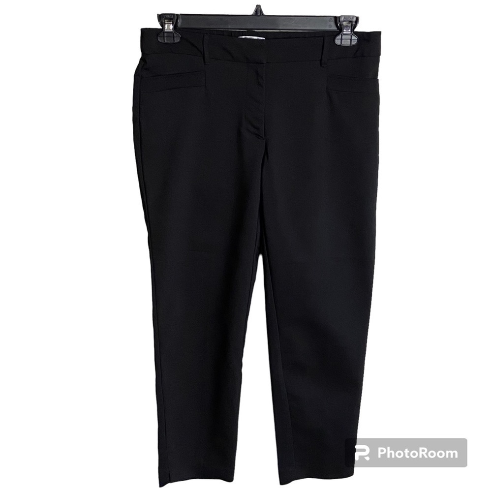 DANA BUCHMAN / Black Dress Capri Cropped Pants Size 8